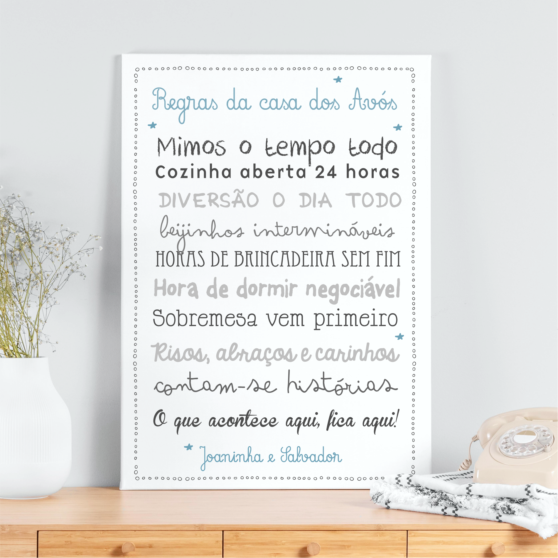 Tela regras casa dos avós