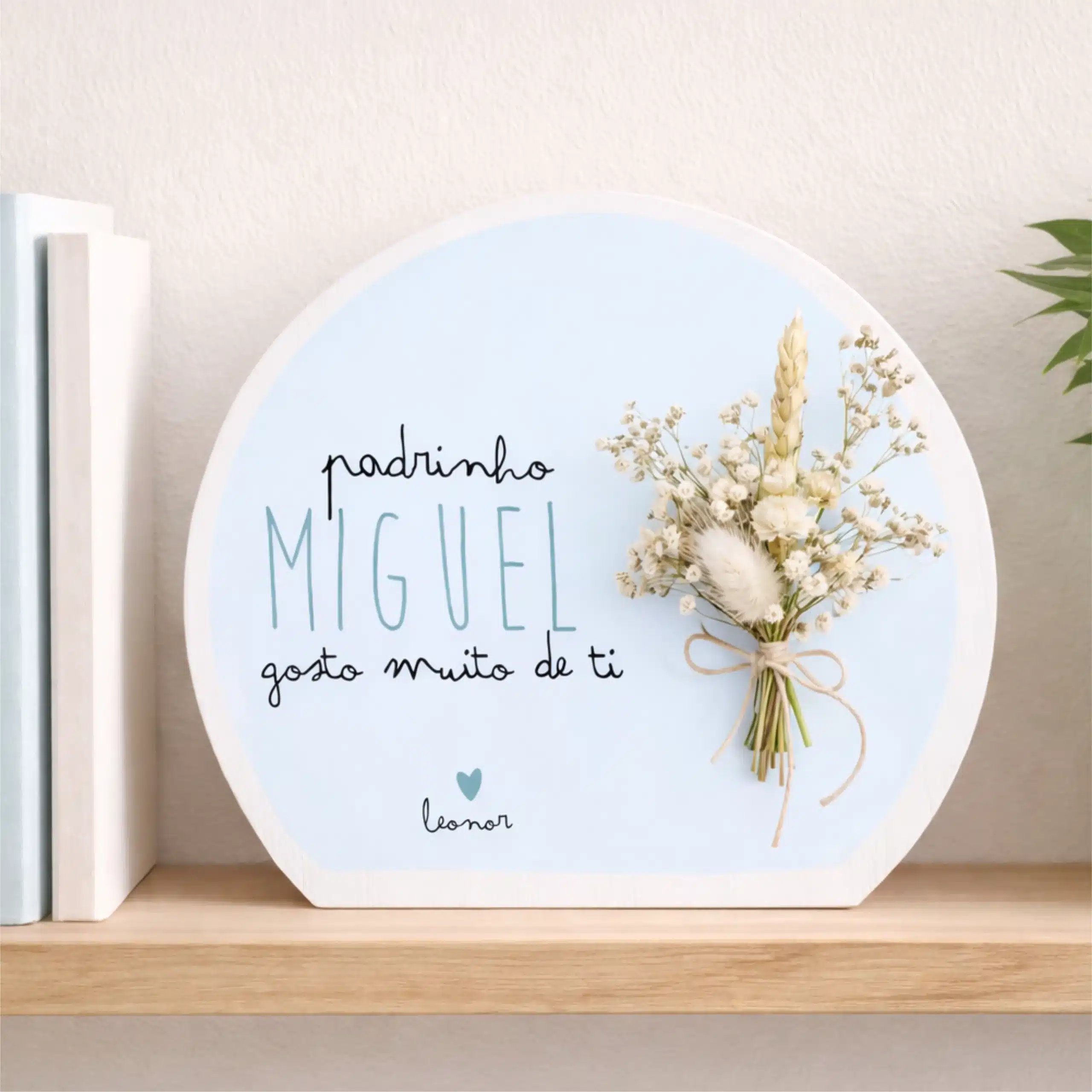 Círculo padrinhos com flores secas